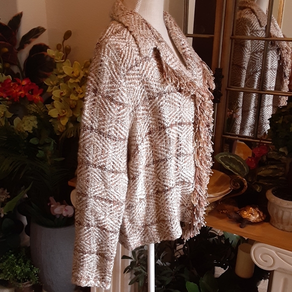 CHICO'S Nikita Cardigan Neutral Combo Size 2 NWT - Picture 2 of 10